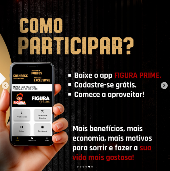 Arte FIGURA Prime: cashback direto no caixa